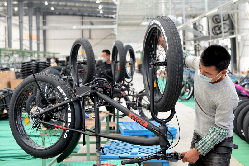 9游会安徽五河：自行车企业生产忙(图1)